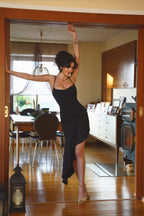 Fleur Midi Dress - Black  GEMMACHIC