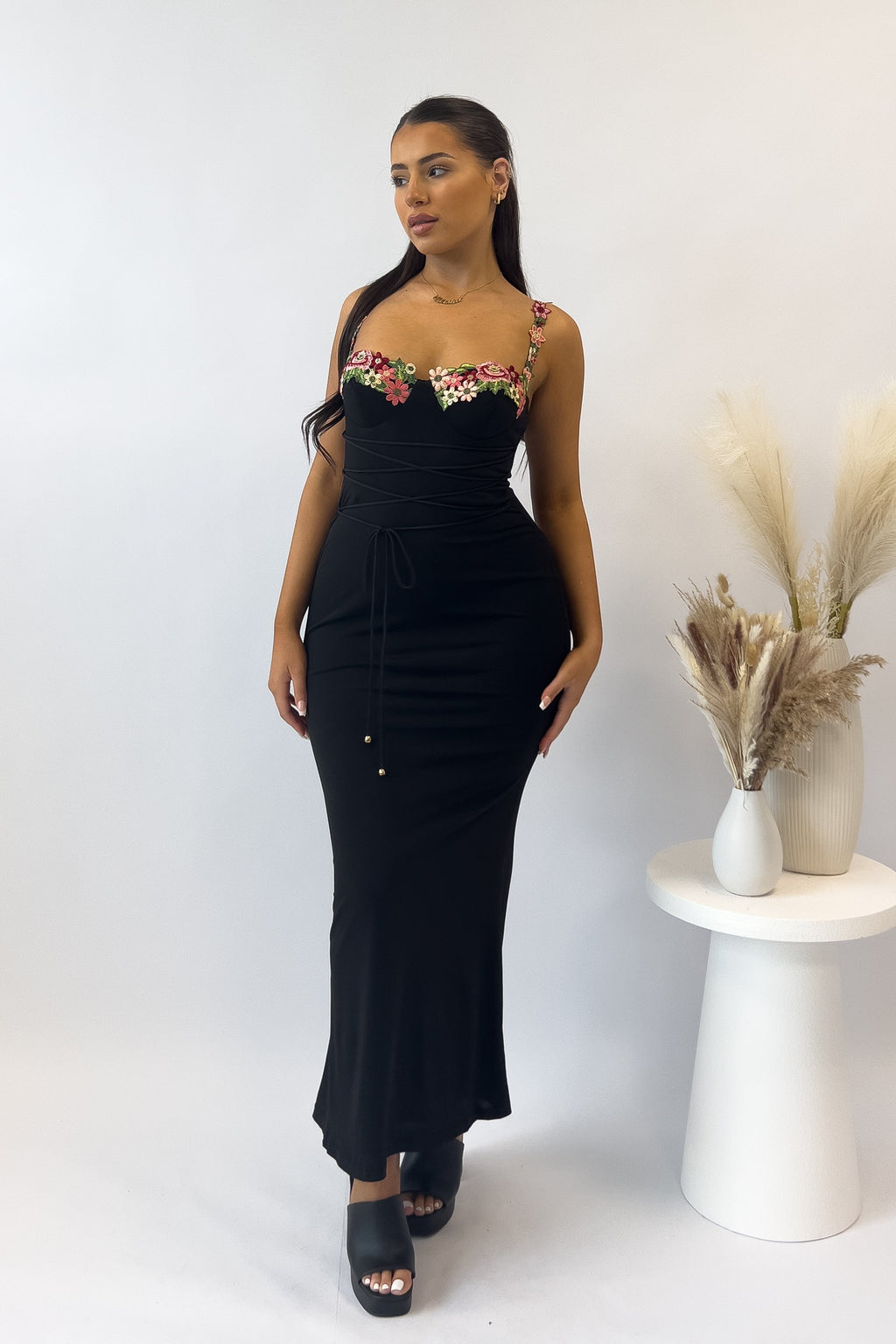 Euphrasia Maxi Dress - Black  GEMMACHIC