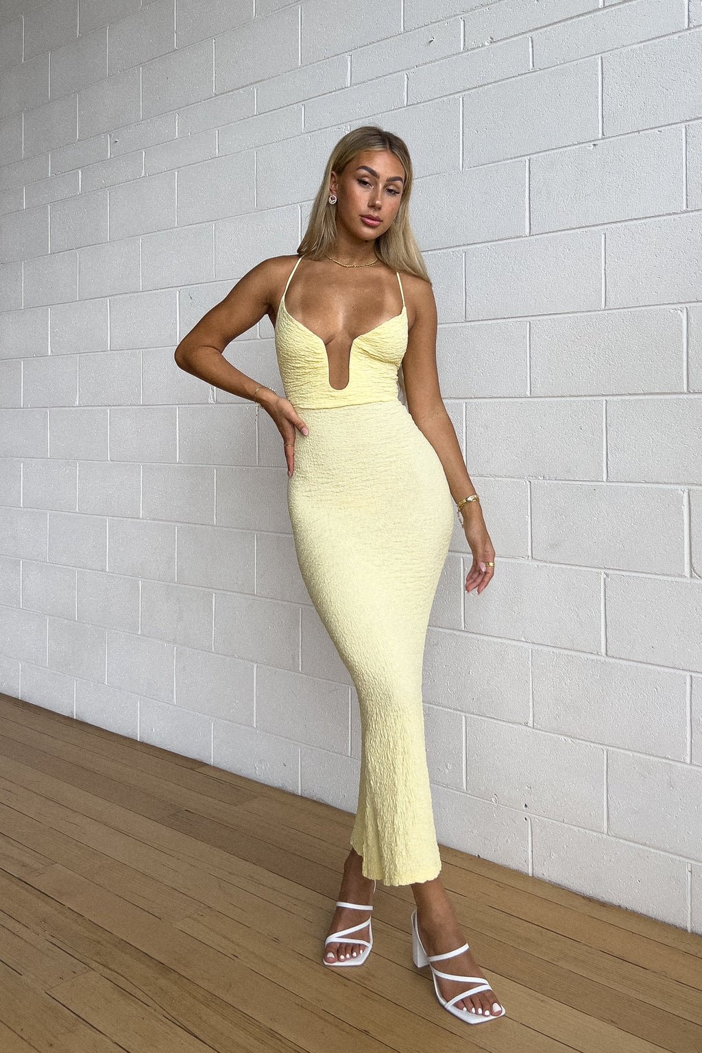 Magnificence Maxi Dress - Lemon  GEMMACHIC