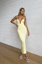 Magnificence Maxi Dress - Lemon  GEMMACHIC