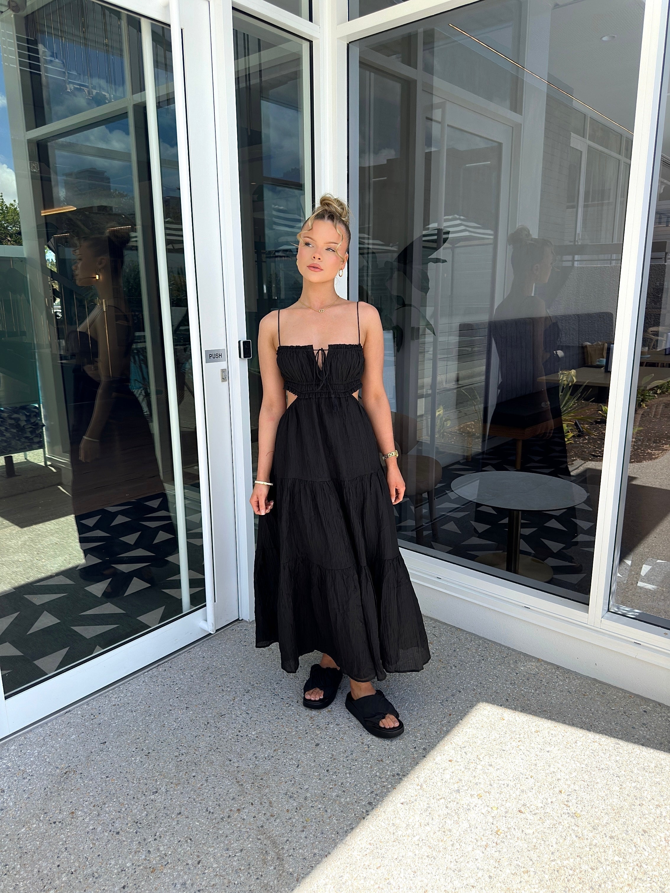 Rochelle Midi Dress - black  GEMMACHIC