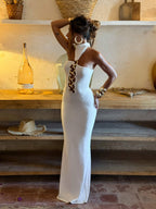 AURARO MAXI DRESS WHITE