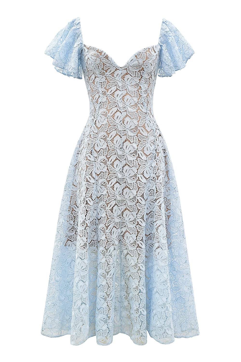 AUSTEN Bluebell Floral Lace Midi Dress  Gemma Chic