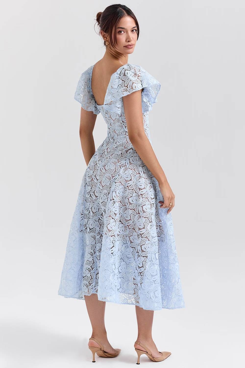 AUSTEN Bluebell Floral Lace Midi Dress  Gemma Chic