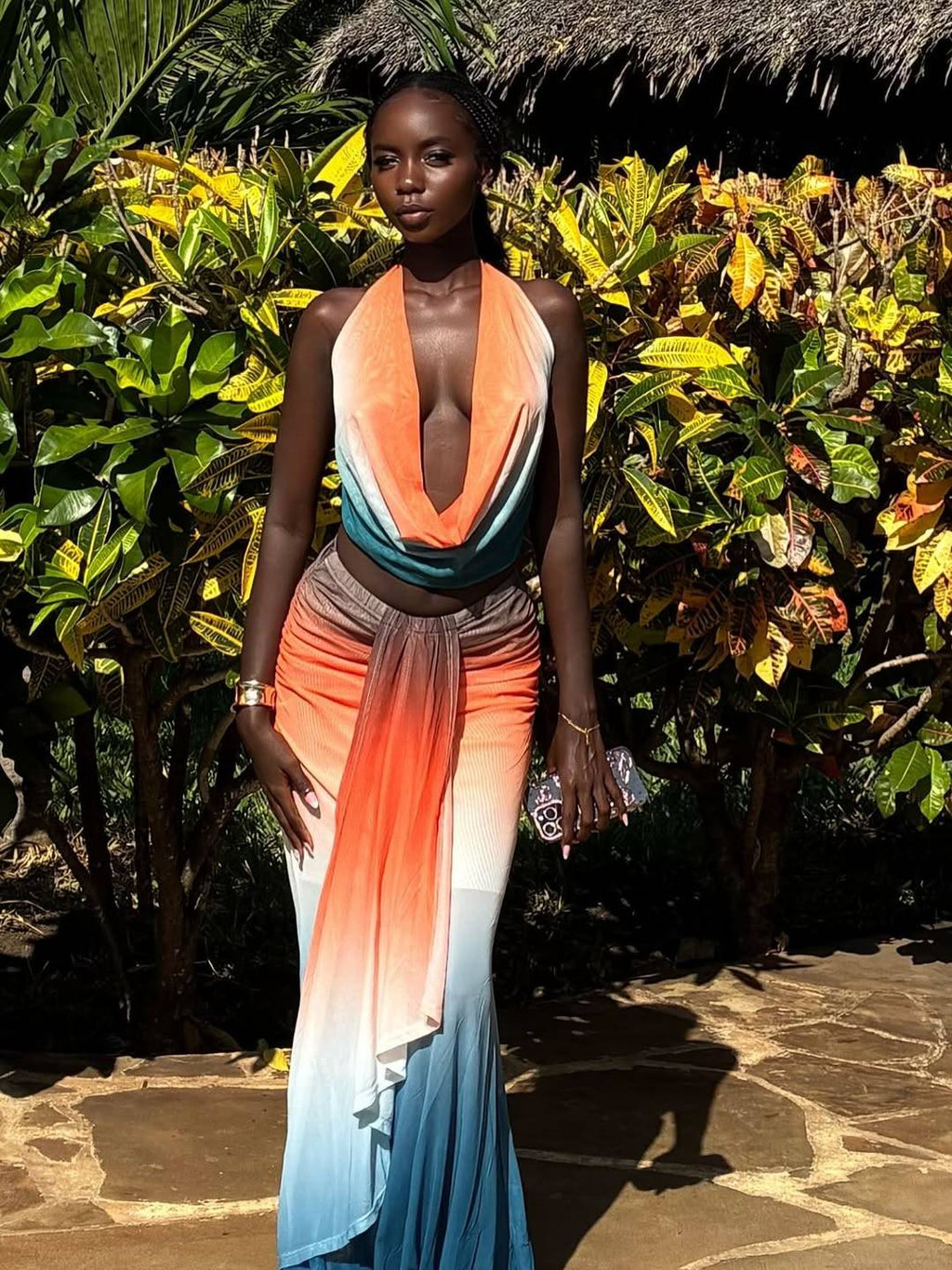 Aquarius Top & Skirt Two-Piece Set  GEMMACHIC