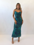 Blossom Maxi Dress - Teal Green  GEMMACHIC