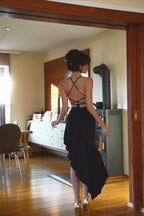 Fleur Midi Dress - Black  GEMMACHIC