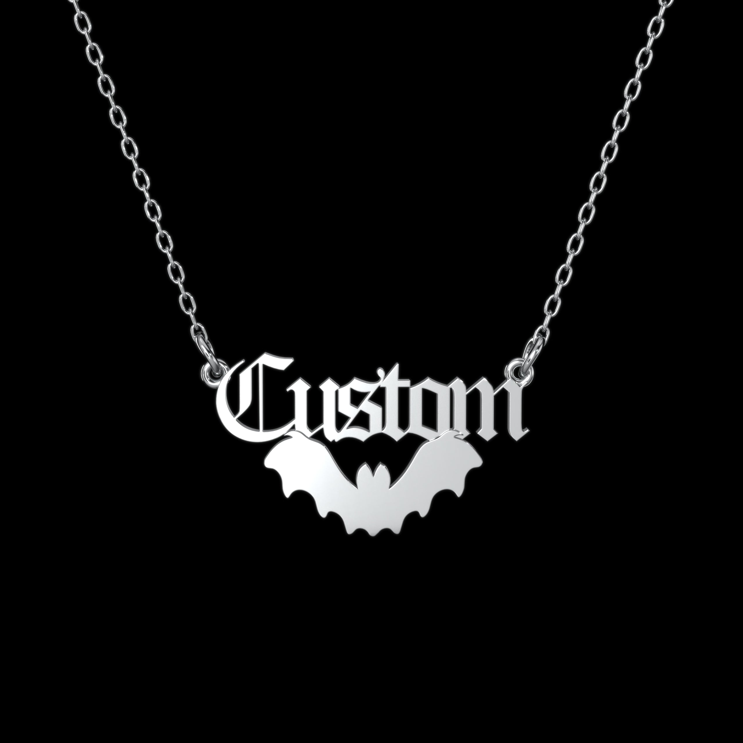 Bat Personalized Necklace  GEMMACHIC