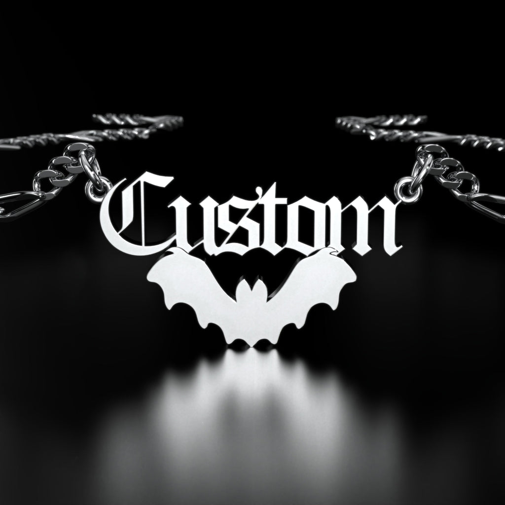 Bat Personalized Necklace  GEMMACHIC
