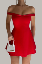 Belle Mini Dress - Red  GEMMACHIC