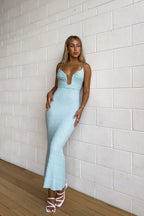 Blue Maxi Dress - SAMPLE SALE  GEMMACHIC