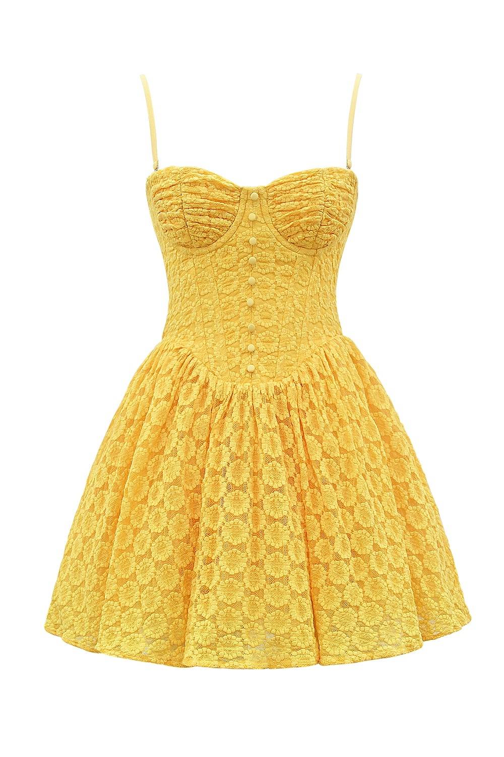 CAROLINA Apricot Lace Corset Mini Dress  Gemma Chic