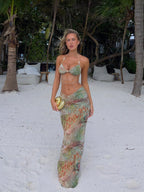 CATERINA MAXI DRESS LAGRONO SAGE  Gemma Chic