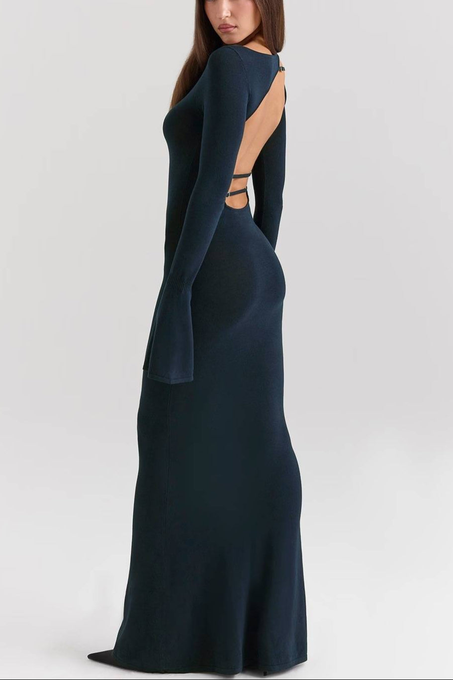 CHRISTIANE_Midnight_Blue_Silky_Knit_Maxi_Dress_1_-min