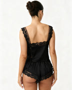 Cindy Short Set Black Sleepwear  GEMMACHIC