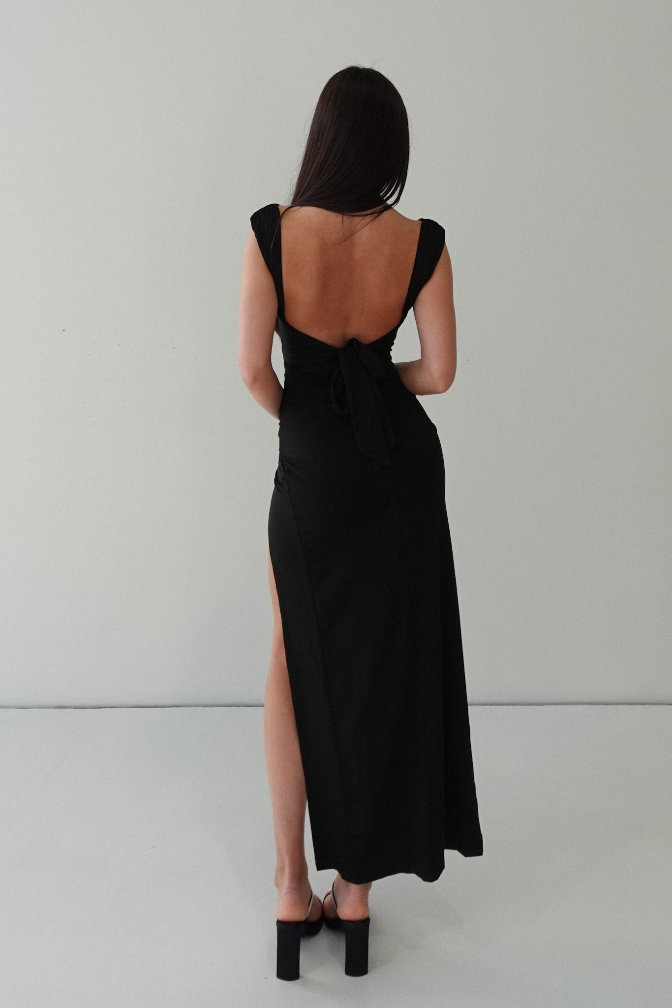Polly Midi Dress - Black  GEMMACHIC