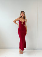 Magnificence Maxi Dress - Wine  GEMMACHIC