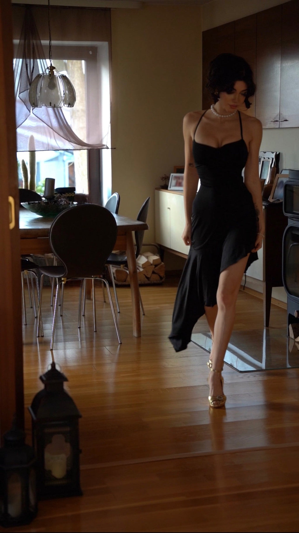 Fleur Midi Dress - Black  GEMMACHIC