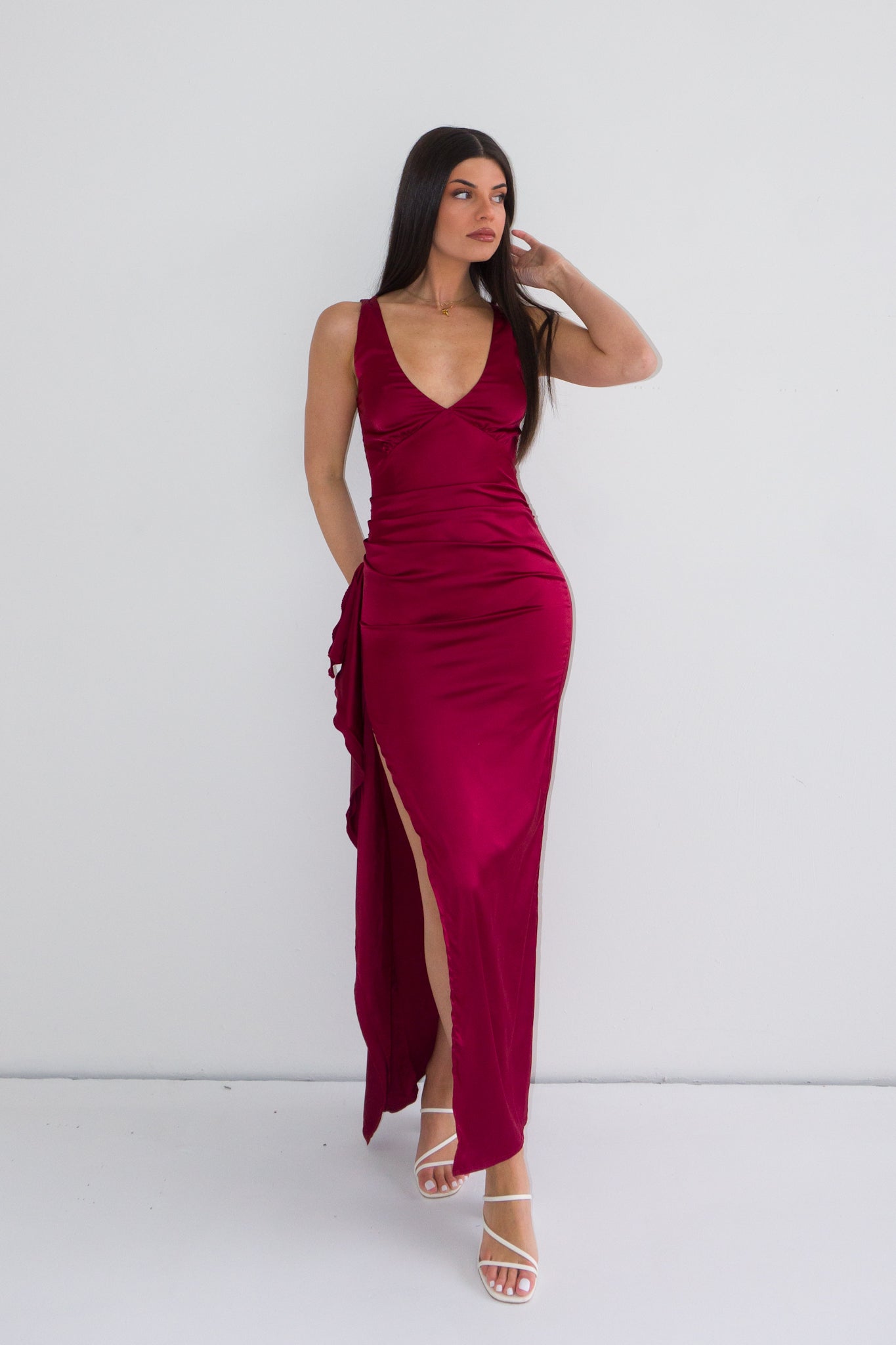 Olivia Maxi Dress - Red  GEMMACHIC