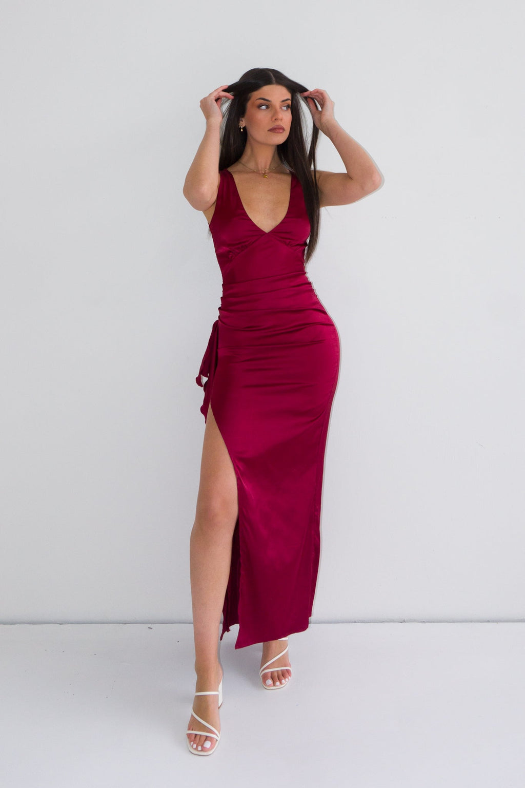 Olivia Maxi Dress - Red  GEMMACHIC