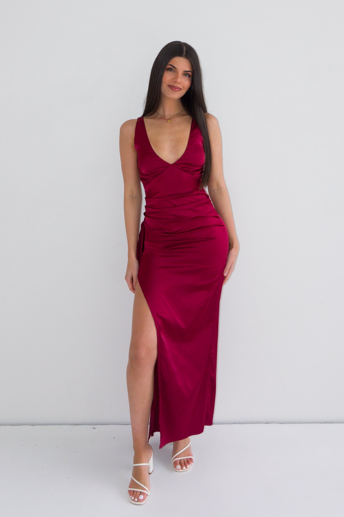 Olivia Maxi Dress - Red  GEMMACHIC