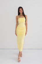Kordyn Midi Dress - Yellow  GEMMACHIC