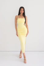 Kordyn Midi Dress - Yellow  GEMMACHIC