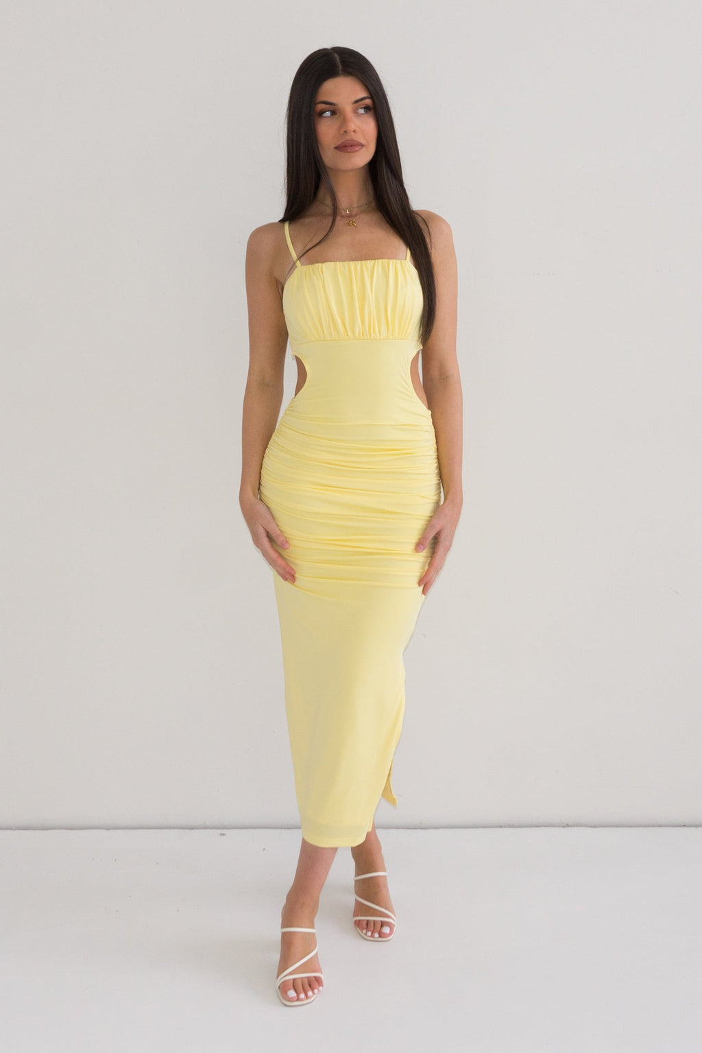 Kordyn Midi Dress - Yellow  GEMMACHIC