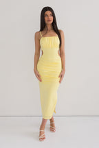 Kordyn Midi Dress - Yellow  GEMMACHIC