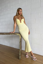 Magnificence Maxi Dress - Lemon  GEMMACHIC