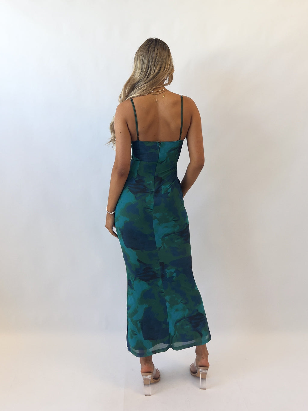 Blossom Maxi Dress - Teal Green  GEMMACHIC