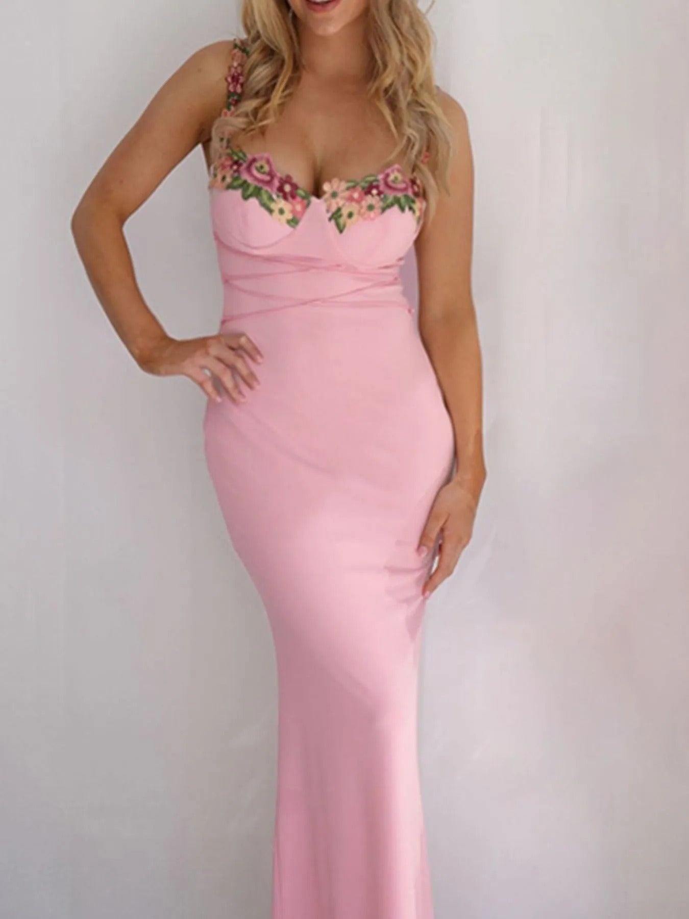 Euphrasia Maxi Dress - Pink  GEMMACHIC