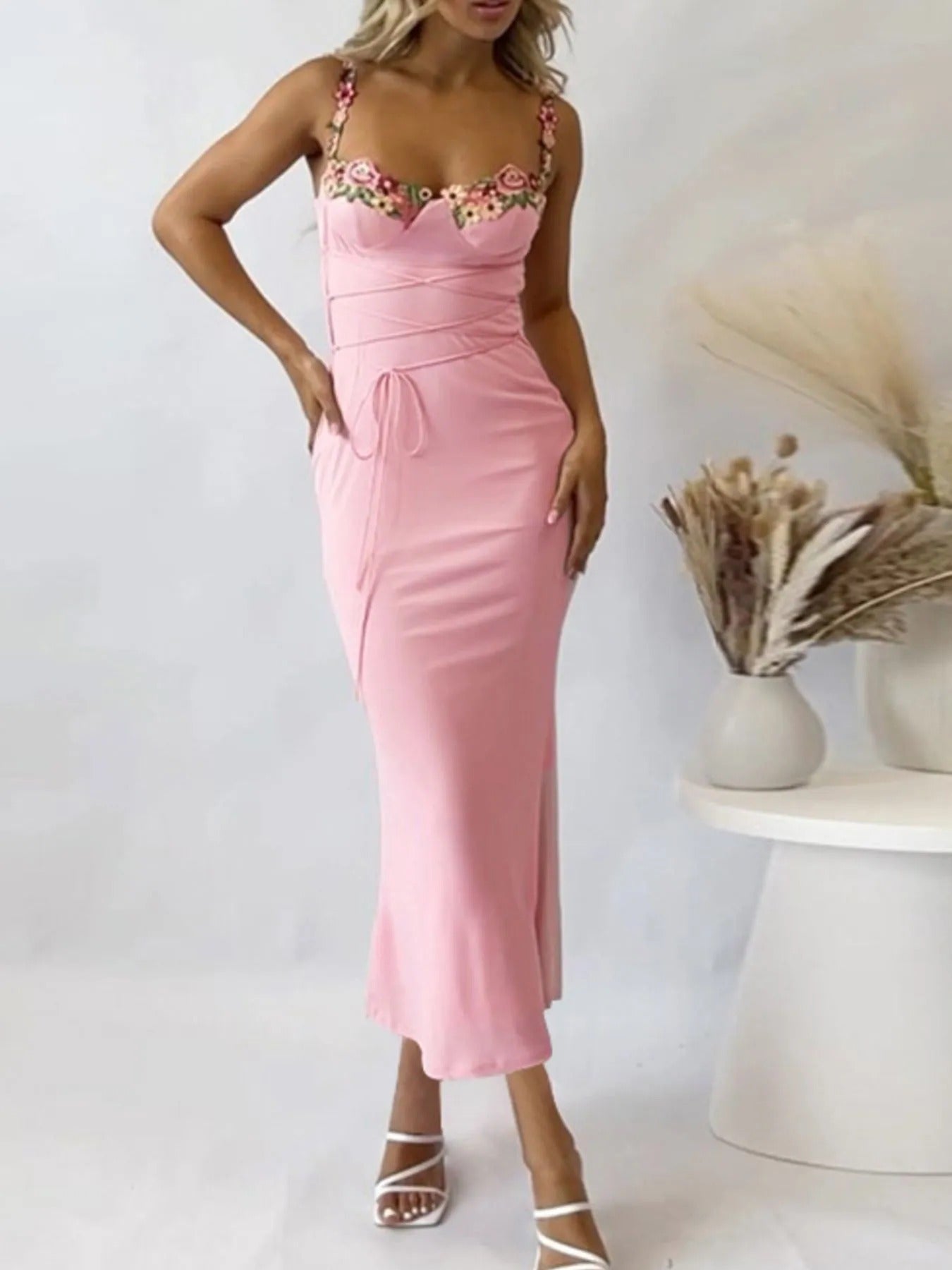 Euphrasia Maxi Dress - Pink  GEMMACHIC
