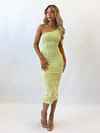 Klara Midi Dress - Lime  GEMMACHIC