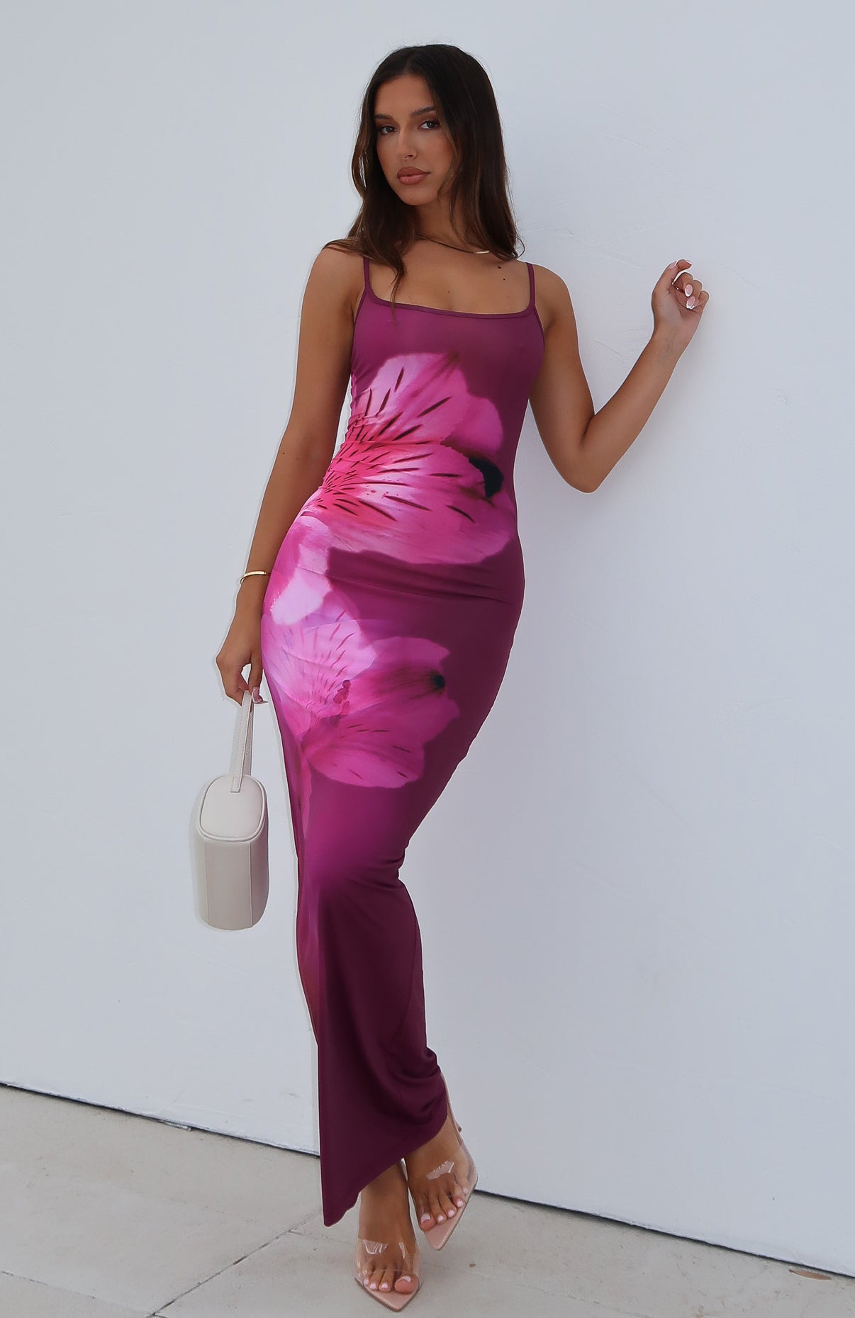 Feeling The Heat Maxi Dress Berry Lush  GEMMACHIC