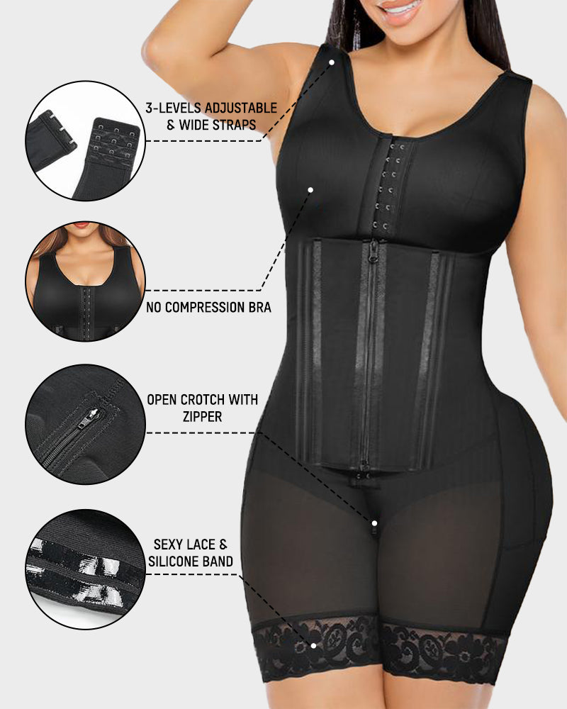 Fajas Colombianas Double Tummy Control Full Body Shapewear  GEMMACHIC