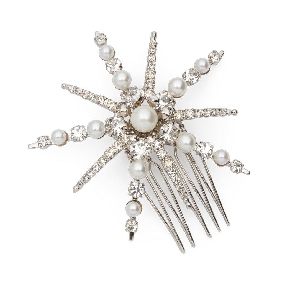 Starlet Pearl and Crystal Petite Comb  GEMMACHIC