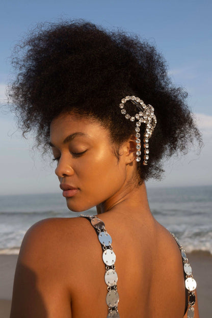 Kamala Crystal Bow Barrettes