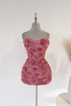 Rosette Mini Dress - Pink  GEMMACHIC