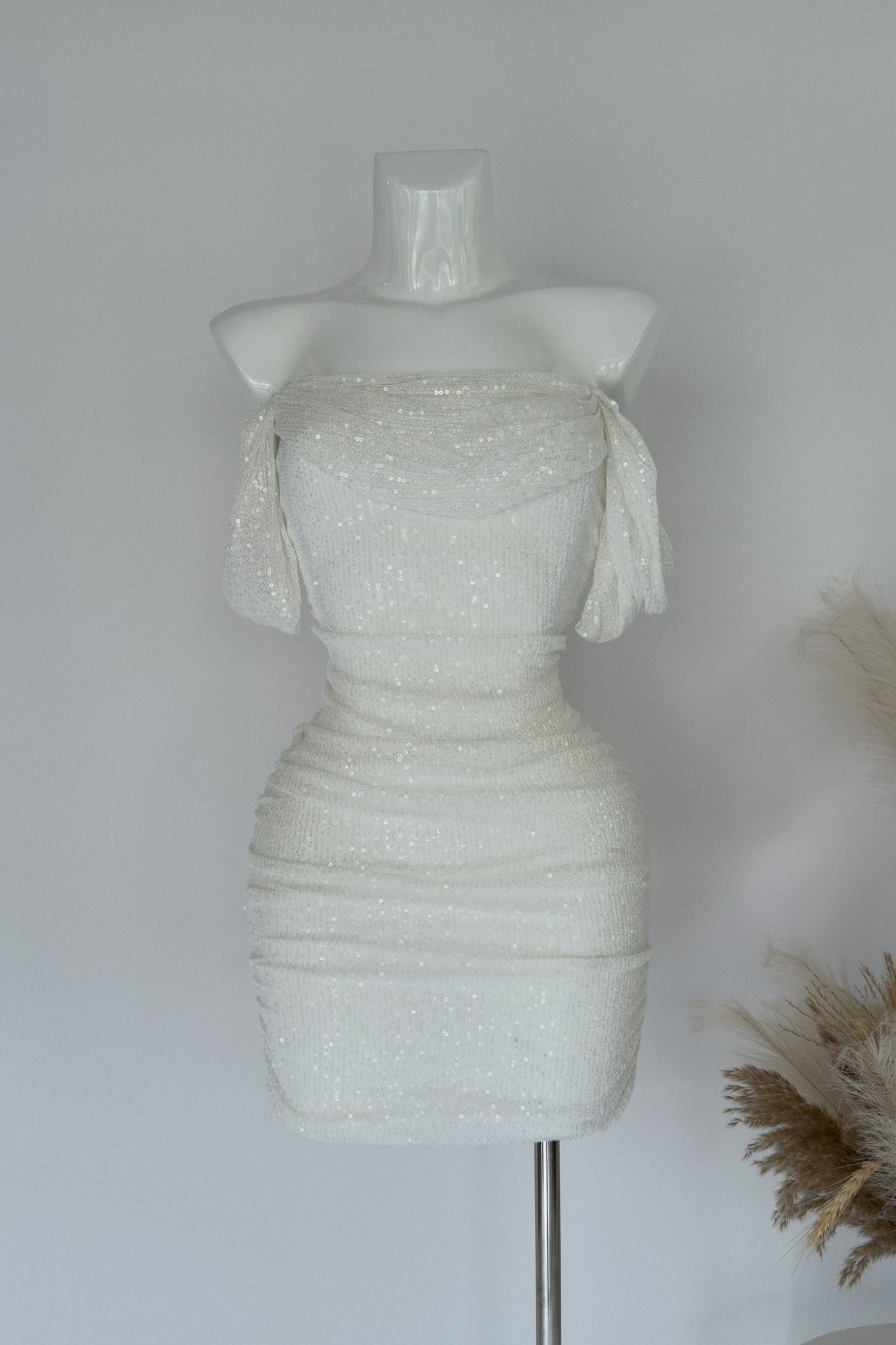 Diva Mini Dress - White  GEMMACHIC