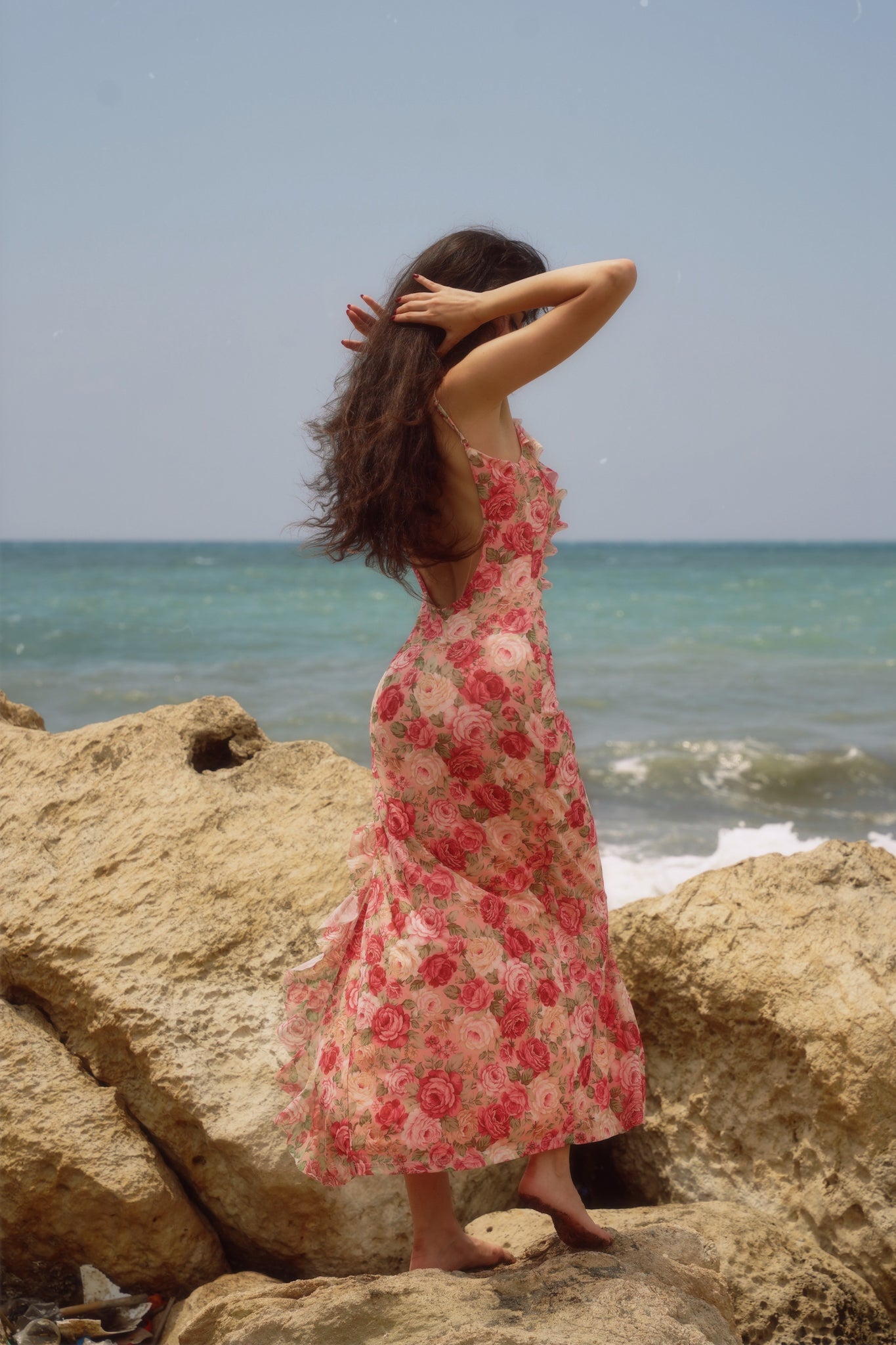 Angelina Floral Midi Dress  GEMMACHIC