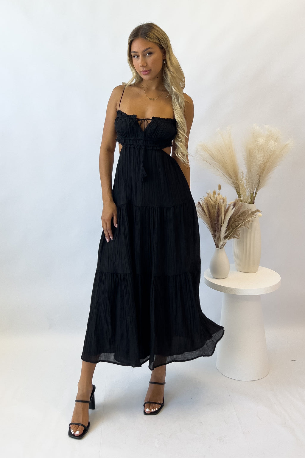Rochelle Midi Dress - black  GEMMACHIC