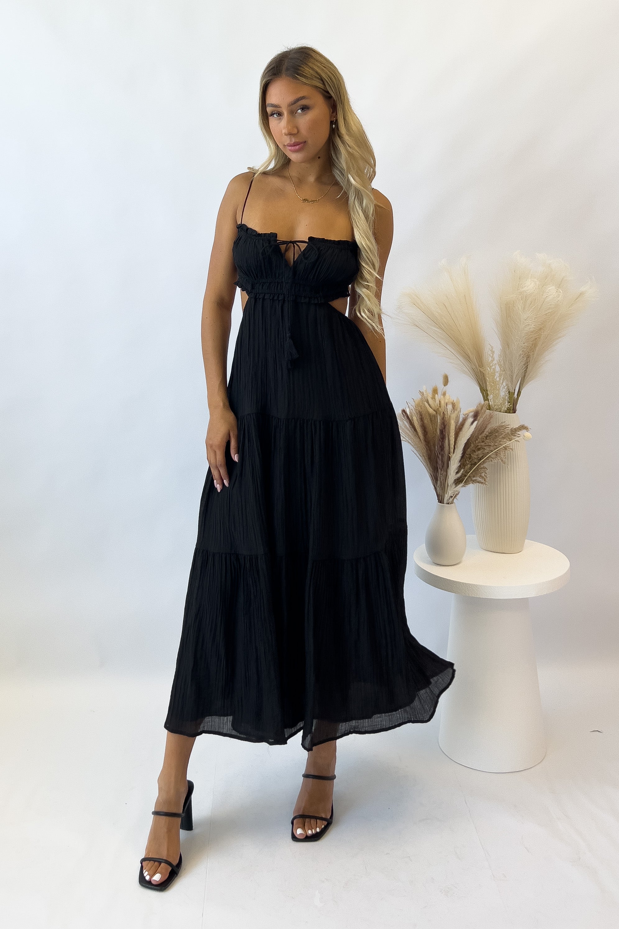 Rochelle Midi Dress - black  GEMMACHIC