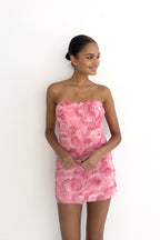 Rosette Mini Dress - Pink  GEMMACHIC