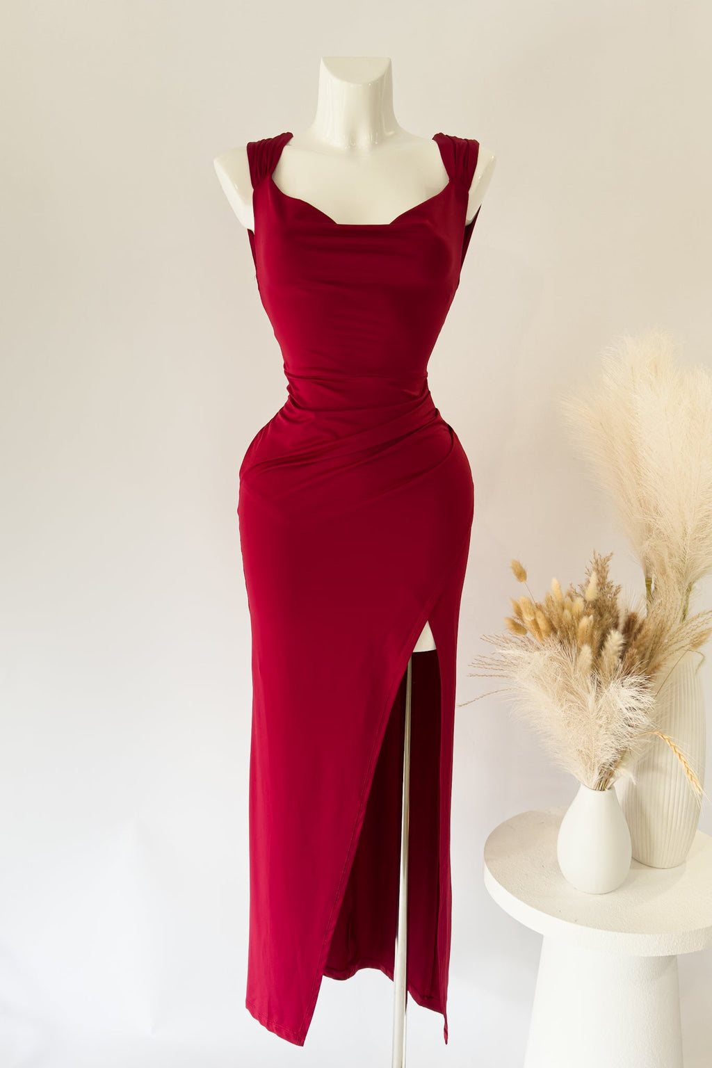 Polly Midi Dress - Wine  GEMMACHIC