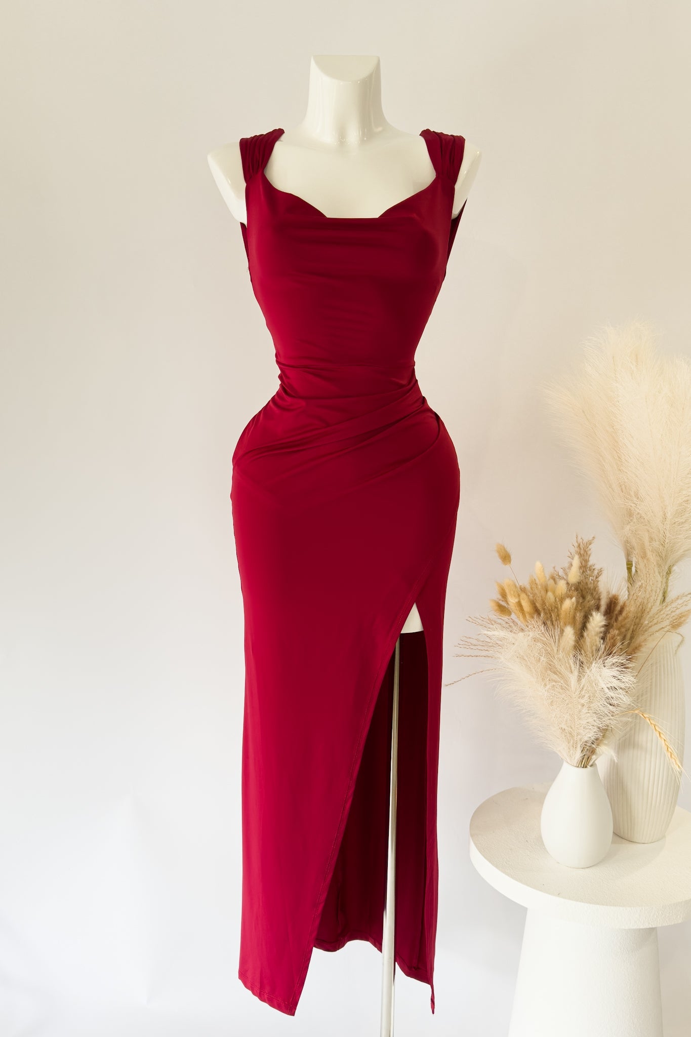 Polly Midi Dress - Wine  GEMMACHIC