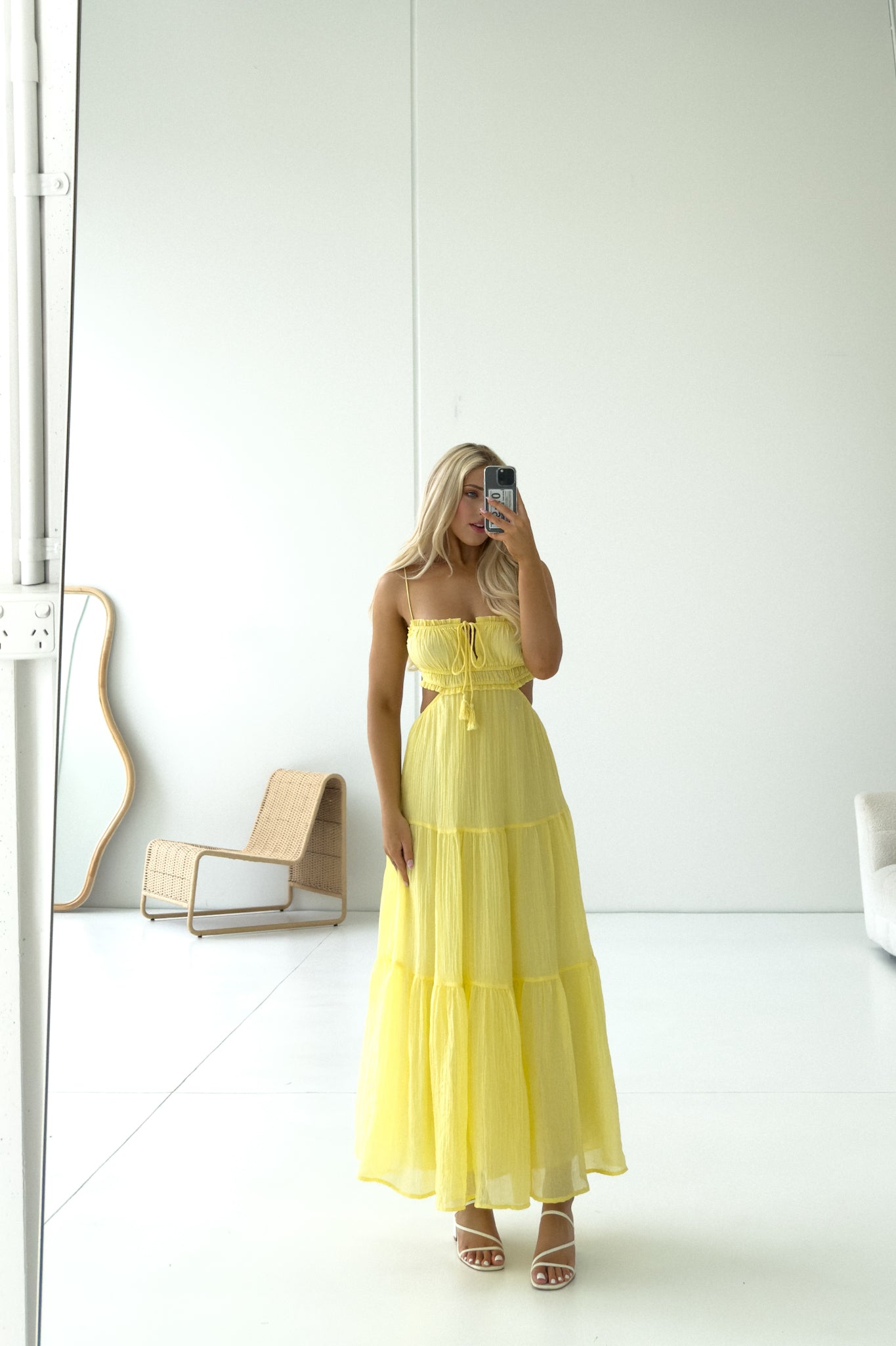 Rochelle Midi Dress - Lemon  GEMMACHIC