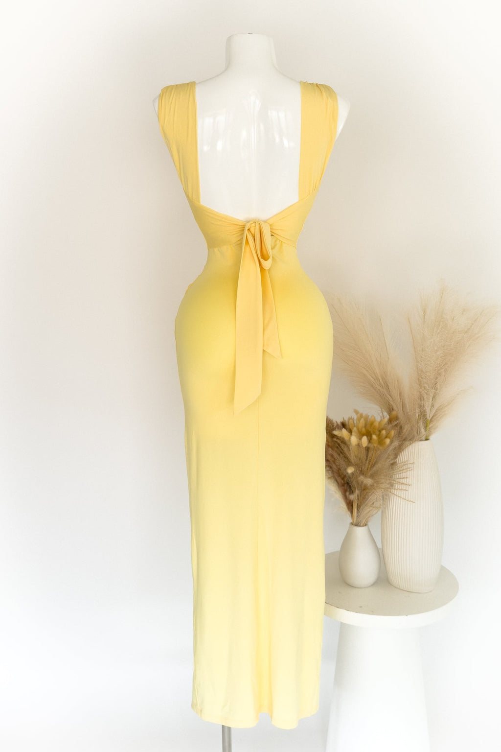 Polly Midi Dress - Lemon  GEMMACHIC