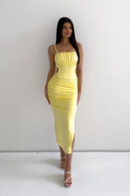 Kordyn Midi Dress - Yellow  GEMMACHIC