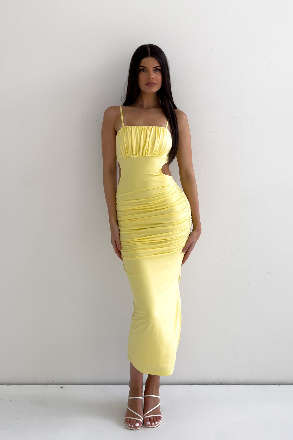 Kordyn Midi Dress - Yellow  GEMMACHIC